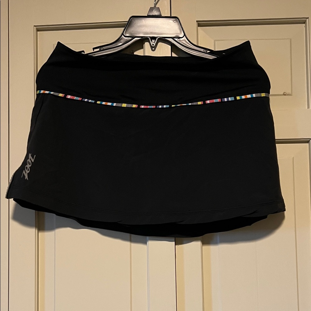 Zoot Black Mini Skirt with Colorful Trim